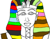 Disegno Tutankamon pitturato su DARIO ROSA