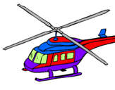 Disegno Elicottero   pitturato su ELICOTTERO COOPER