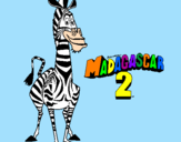 Disegno Madagascar 2 Marty pitturato su Rosario