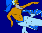Disegno Poseidone pitturato su virgi99