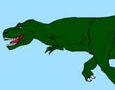 Disegno Tyrannosaurus Rex  pitturato su aurora pecchioli