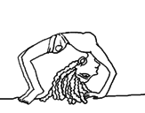 Disegno Ostracon con ballerina   pitturato su susy