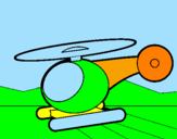 Disegno Piccolo elicottero pitturato su ALESSANDRO