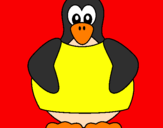 Disegno Pinguino pitturato su venceslao