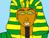 Disegno Tutankamon pitturato su nicholas