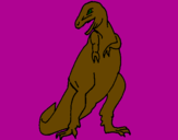 Disegno Tyrannosaurus Rex pitturato su tiranozaver t-rex