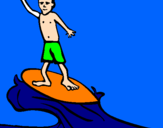 Disegno Surf pitturato su federica
