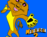 Disegno Madagascar 2 Alex 2 pitturato su Fede