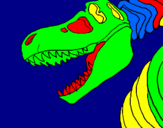 Disegno Scheletro di Tyrannosaurus rex pitturato su Alessio scognamiglio