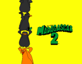Disegno Madagascar 2 Pinguino pitturato su tommaso 3