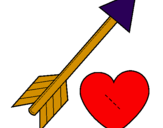 Disegno Freccia e cuore  pitturato su alessia e arianna