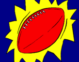 Disegno Pallone pitturato su Mirko MIRKO pallone rugby