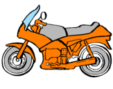 Disegno Motocicletta  pitturato su TOTTI