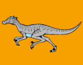 Disegno Velociraptor  pitturato su dino
