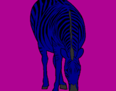 Disegno Zebra  pitturato su DRAGON CINDER