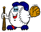 Disegno Pallina da baseball  pitturato su tilly