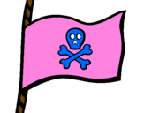 Disegno Bandiera dei pirati pitturato su jani