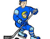 Disegno Giocatore di hockey su ghiaccio pitturato su federico