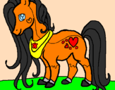 Disegno Pony pitturato su silvia
