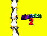 Disegno Madagascar 2 Pinguino pitturato su ciuco1
