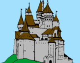 Disegno Castello medievale  pitturato su LORENZO   GRIFFI.