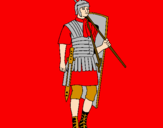 Disegno Soldato romano  pitturato su SOFIA