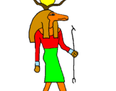 Disegno Sobek II pitturato su    antonio