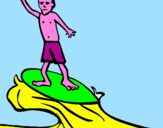 Disegno Surf pitturato su giulia