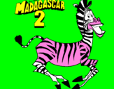Disegno Madagascar 2 Marty pitturato su beatrice4