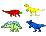 Disegno Dinosauri di terra  pitturato su kevin di cossato