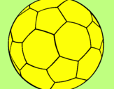 Disegno Pallone da calcio II pitturato su margarita