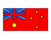 Disegno Australia pitturato su checco