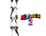 Disegno Madagascar 2 Pinguino pitturato su EMA