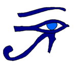Disegno Occhio di Horus  pitturato su erica c...