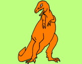 Disegno Tyrannosaurus Rex pitturato su grabriele