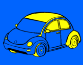 Disegno Automobile moderna  pitturato su letizia
