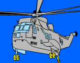 Disegno Elicottero di salvataggio  pitturato su michela   calò