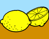 Disegno limone  pitturato su enrica