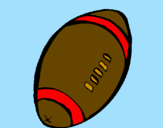 Disegno Pallone da calcio americano  pitturato su MIRKO