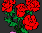 Disegno Mazzo di rose  pitturato su Jose Miguel Lopez Garcia