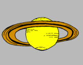 Disegno Saturno pitturato su umberto