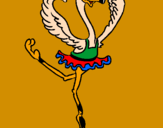 Disegno Struzzo ballerino pitturato su federico