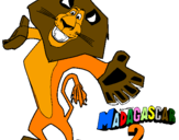 Disegno Madagascar 2 Alex 2 pitturato su Paolo