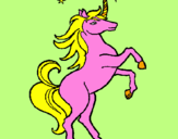 Disegno Unicorno pitturato su Mirea