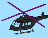 Disegno Elicottero   pitturato su GABRIELE