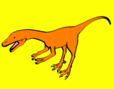 Disegno Velociraptor II pitturato su Massimo Call.