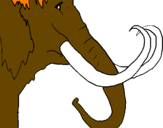 Disegno Mammuth  pitturato su kevin  di cossato