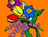 Disegno Mazzo di fiori pitturato su Martina b