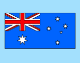 Disegno Australia pitturato su Australia