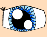 Disegno Occhio pitturato su SOLE